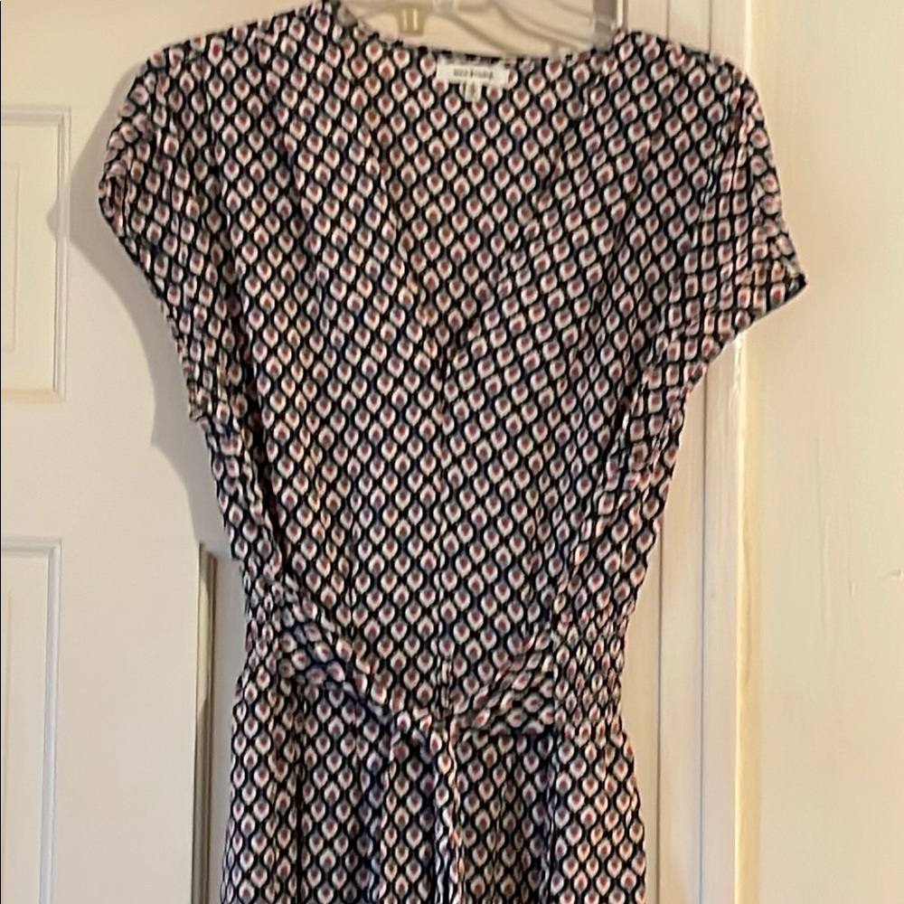 Geometric Patterned Zip front Jumpsuit